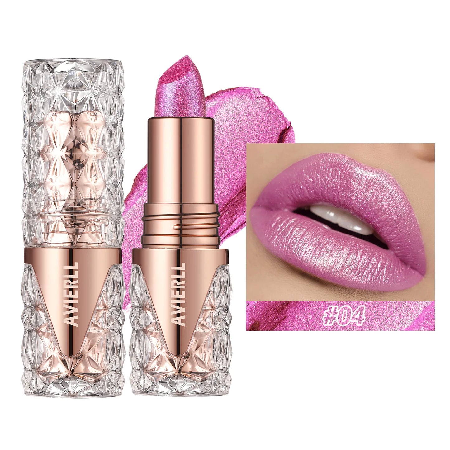6 Colors 3-in-1 Pearlescent Sparkling Lipstick – Matte Glitter, Waterproof, Long-Lasting, Pearl Shine Lip Gloss, Shimmer Sexy Makeup - Beauty & Beyond