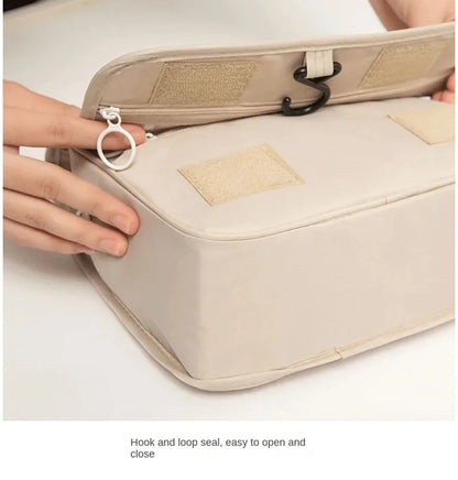 High-Quality Travel Makeup Bag - Waterproof Toiletries Organizer, Women's Hook Storage