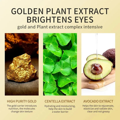 60/120PCS Avocado Gold Eye Mask – Moisturizing & Firming Patches | Anti-Wrinkle, Dark Circles & Eye Bag Care