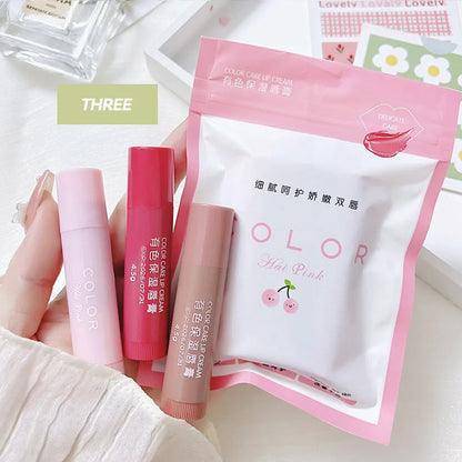 HAIPINK 3-Piece Set Tinted Moisturizing Lip Balm - Hydrating, Fades Lip Lines, Prevents Chapping - Beauty & Beyond