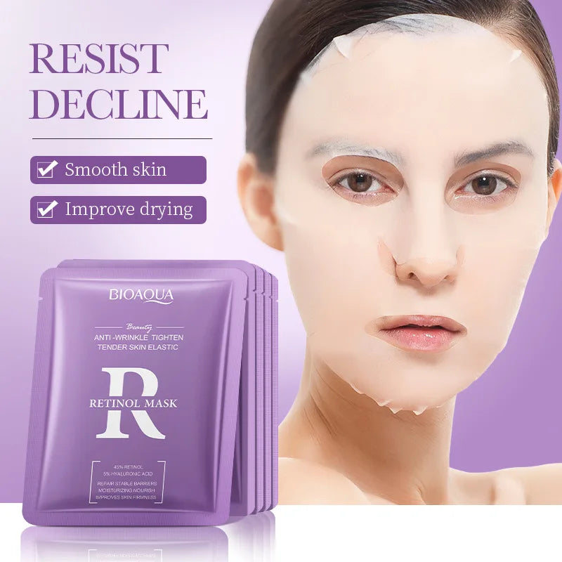 5/10PCS BIOAQUA Snail & Hyaluronic Acid Face Mask - Moisturizing, Firming, Hydrating Skin Care - Beauty & Beyond
