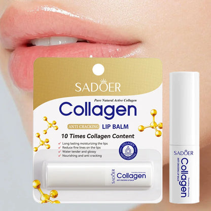 Moisturizing Lip Balm - Collagen, Hydrating, Repairing Dry Lips, Anti-Cracking & Brightening - Beauty & Beyond