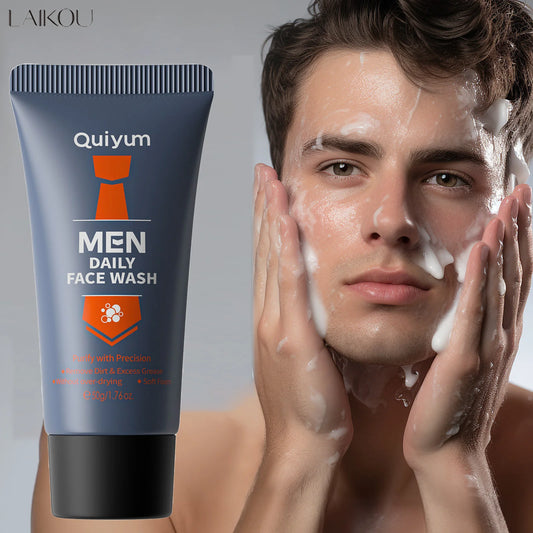 Men's Facial Foaming Cleanser - Deep Cleansing, Oil Control, Moisturizing, Blackhead Removal - Beauty & Beyond