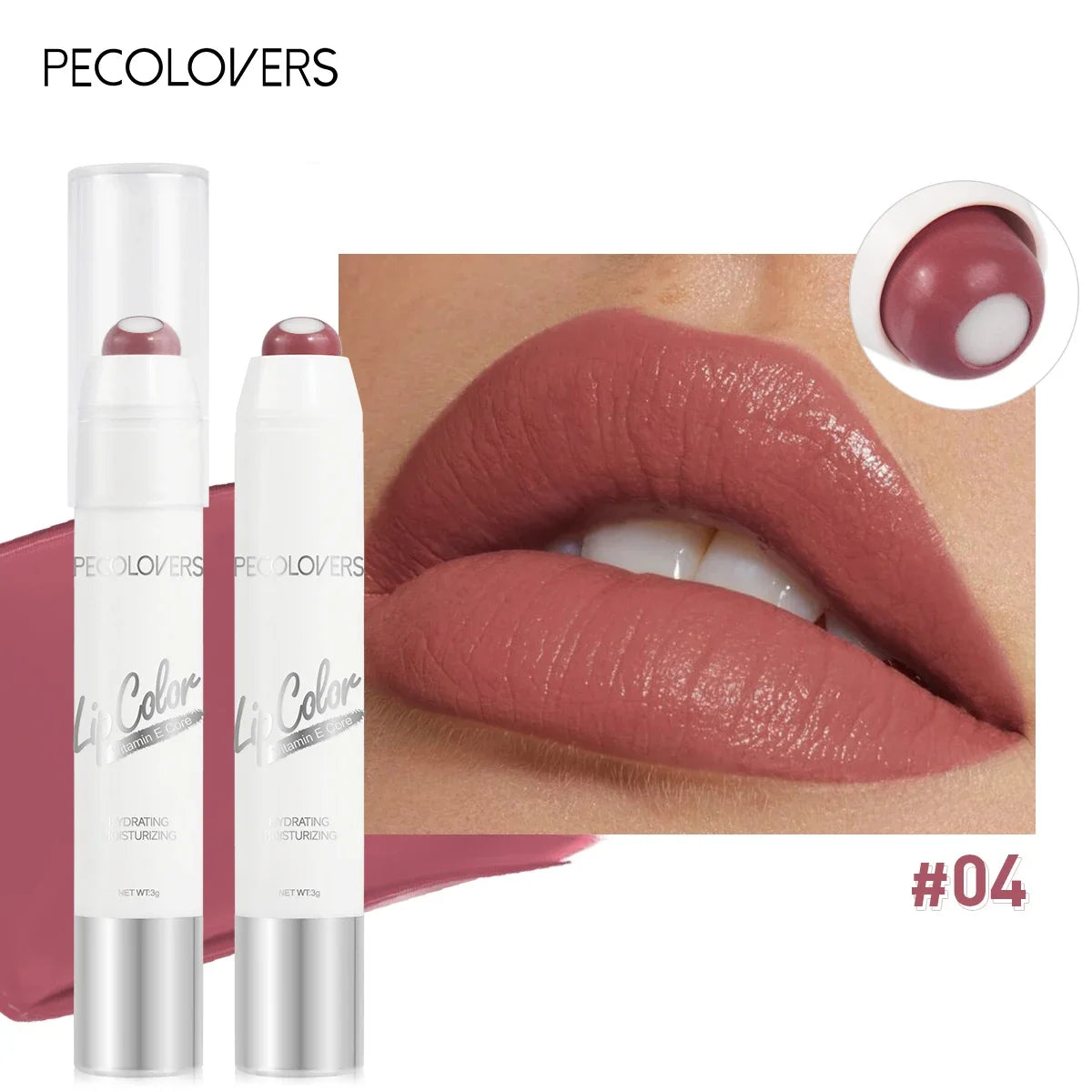 2-in-1 Nude Lipstick – Matte Red Lip Balm, Moisturizing, Waterproof, Long-Lasting, Non-Stick Cup, 6 Colors - Beauty & Beyond