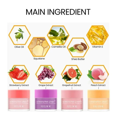 Moisturizing Sleeping Lip Mask – Night Care & Anti-Cracking | Multiple Colors Cute Makeup Lip Oil