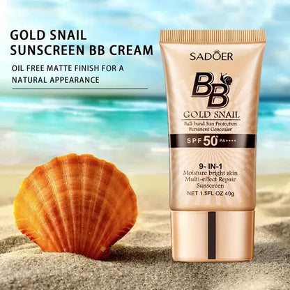 SPF50+ Gold Snail BB Cream - Whitening, Foundation, Concealer, Moisturizing, Long-Lasting Makeup Primer - Beauty & Beyond