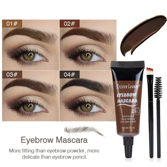 Eyebrow Dye Gel – 24-Hour Waterproof, Non-Smudge, Long-lasting Liquid Formula (4 Colors) - Beauty & Beyond
