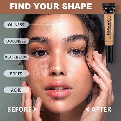 Nude Makeup Foundation – Waterproof, Blemish Cover, Oil-Control, Brightening BB Cream
