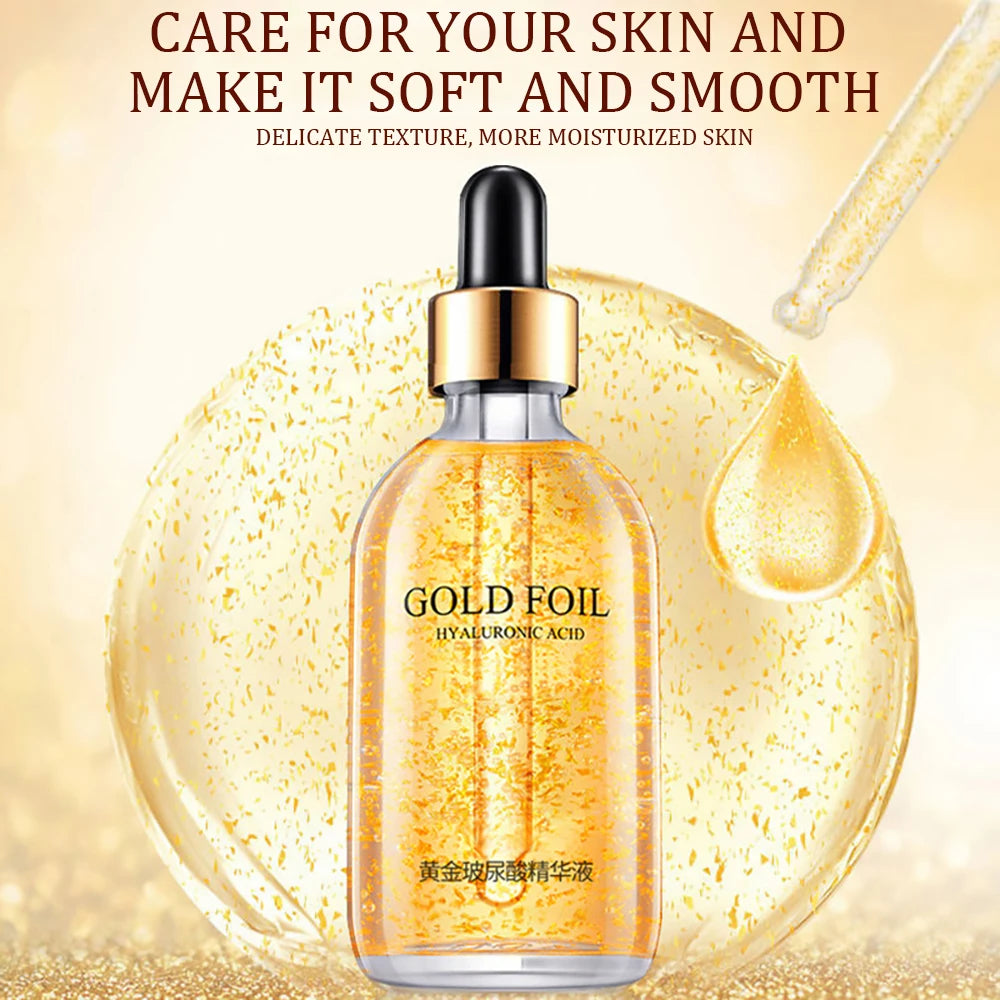100ml 24K Gold Hyaluronic Acid Face Serum – Niacinamide, Collagen, Anti-Wrinkle Care - Beauty & Beyond