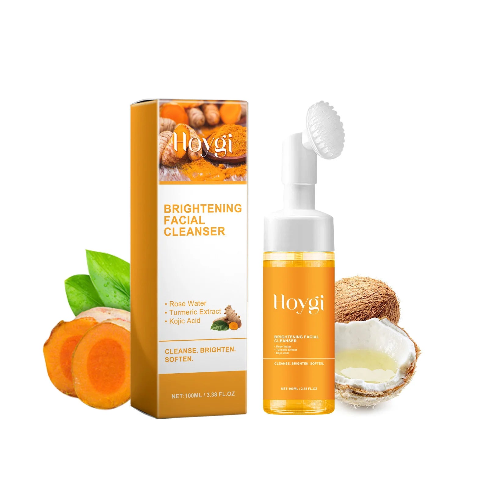 Turmeric Cleanser - Anti-Acne, Oil Control, Blackhead Remover, Brightening Foam Face Wash - Beauty & Beyond