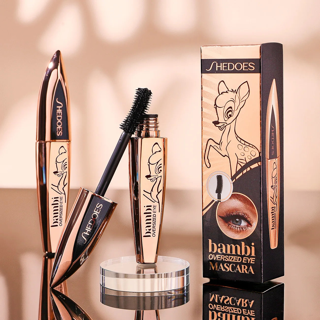 5D Silk Fiber Mascara – Thick & Long Black Lashes | Deer Eye Effect, Large Capacity Eye Makeup
