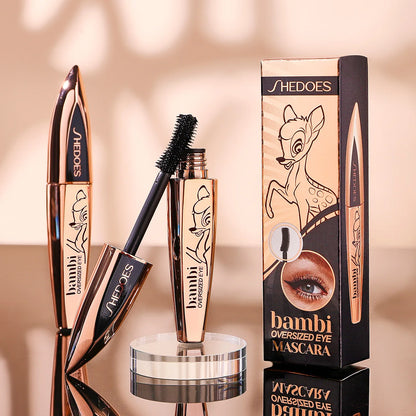 5D Silk Fiber Mascara – Thick & Long Black Lashes | Deer Eye Effect, Large Capacity Eye Makeup