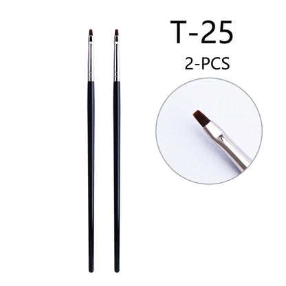 T22 Fine Eyeliner Brush - Precision Thin, Liquid/Gel, Professional Makeup Tool - Beauty & Beyond