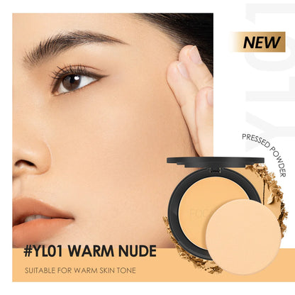 FOCALLURE 3-Color Face Powder – Brighten, Oil-Control, Nude Pressed Foundation