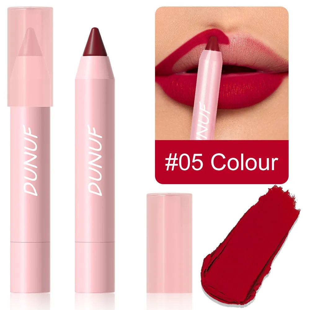 18-Color Lipstick Pencil Set – Waterproof Matte Tint & Lip Contour | Long-Lasting, Non-Stick Lipliner Pens