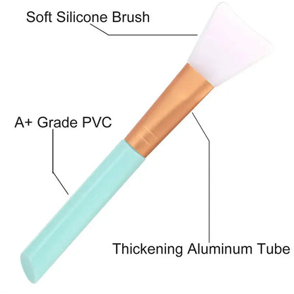 Advanced Silicone Facial Mask Brush – 1/4/5/6-Pack | Mild, Soft & Formaldehyde-Free for All Skin Types
