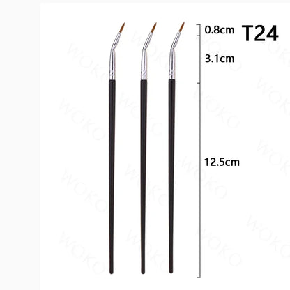 T22 Fine Eyeliner Brush - Precision Thin, Liquid/Gel, Professional Makeup Tool - Beauty & Beyond