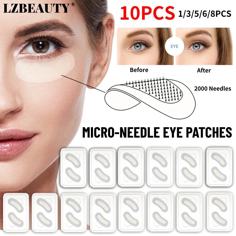 1-10PCS Hyaluronic Acid Microneedle Eye Patches – Anti-Wrinkle, Dark Circles & Moisturizing Care - Beauty & Beyond