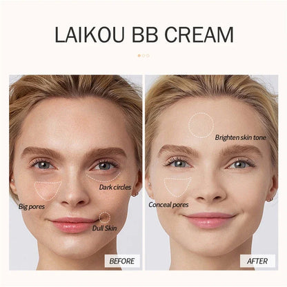 Waterproof BB Cream – Long-Lasting Concealer & Foundation | Brightens Skin Tone, 30ml Liquid Base Makeup
