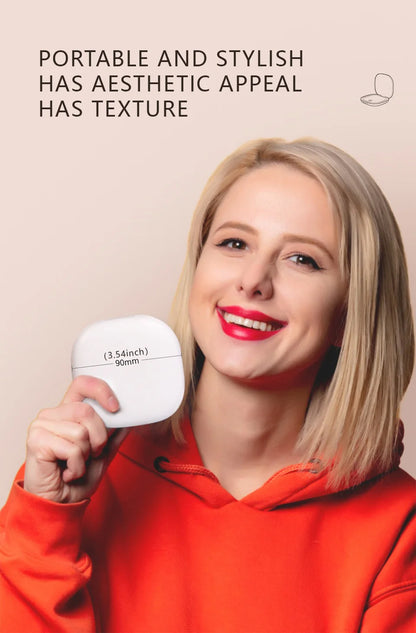 Mini Foldable LED Makeup Mirror - 5x/10x Magnification, Rechargeable, Compact - Beauty & Beyond