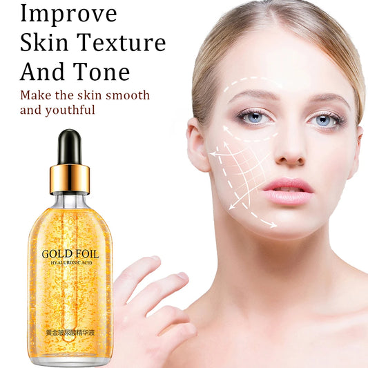 100ml 24K Gold Hyaluronic Acid Face Serum – Niacinamide, Collagen, Anti-Wrinkle Care - Beauty & Beyond