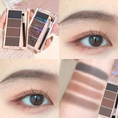 Four-Color Eyebrow Powder – Natural 3D Effect, Long-Lasting, Sweat-Proof, Non-Smudging, Daily Use - Beauty & Beyond