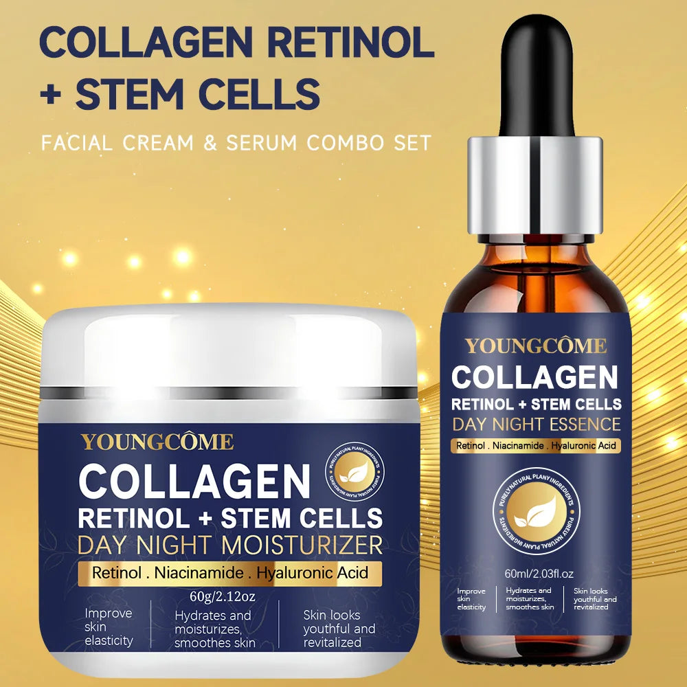YOUNGCOME Neck & Face Set - Night Cream, Anti-Aging, Retinol, Face Lifting, Collagen Repair - Beauty & Beyond
