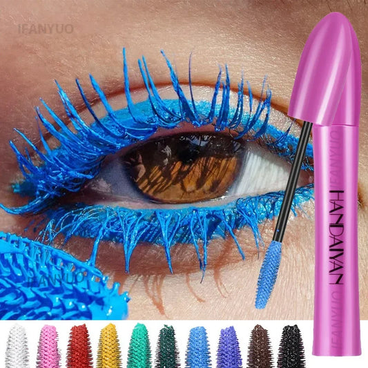 5D Colorful Silk Mascara - Blue, Red, Black, Waterproof, Non-Caking, Thickening, Lengthening - Beauty & Beyond