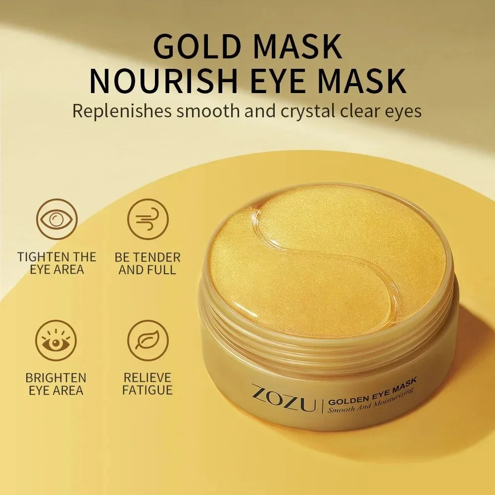 60/120PCS Avocado Gold Eye Mask – Moisturizing & Firming Patches | Anti-Wrinkle, Dark Circles & Eye Bag Care
