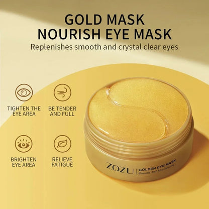 60/120PCS Avocado Gold Eye Mask – Moisturizing & Firming Patches | Anti-Wrinkle, Dark Circles & Eye Bag Care