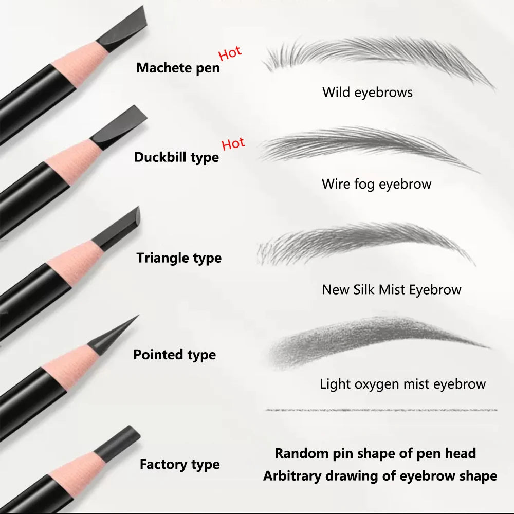 Waterproof Eyebrow Pencil – Long-lasting Brow Enhancer, Professional Makeup, Brow Lift & Feather Effect - Beauty & Beyond