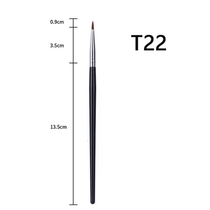 T22 Fine Eyeliner Brush - Precision Thin, Liquid/Gel, Professional Makeup Tool - Beauty & Beyond