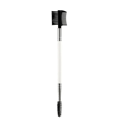 Double-Ended Wood Handle Eyebrow & Eyelash Brush 2 IN 1, Professional Makeup Tool - Beauty & Beyond
