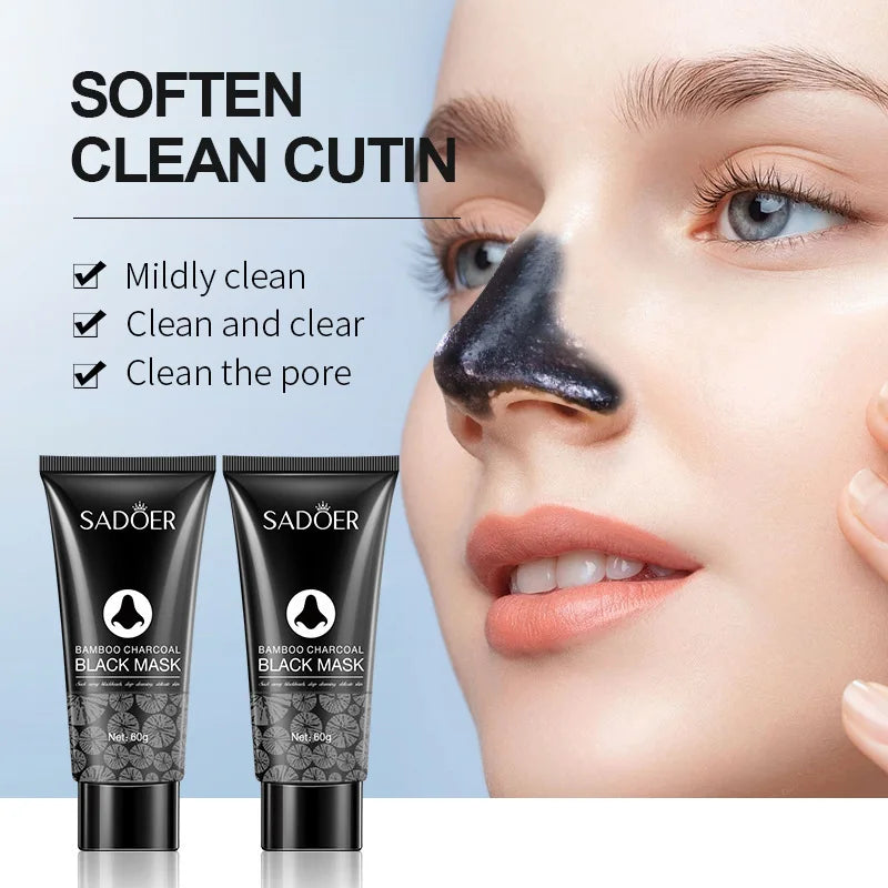 60g Blackhead Peel Mask - Bamboo Charcoal, Oil Control, Deep Cleansing, Pore Shrinking, Nose Care - Beauty & Beyond