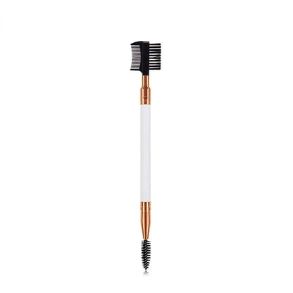Double-Ended Wood Handle Eyebrow & Eyelash Brush 2 IN 1, Professional Makeup Tool - Beauty & Beyond