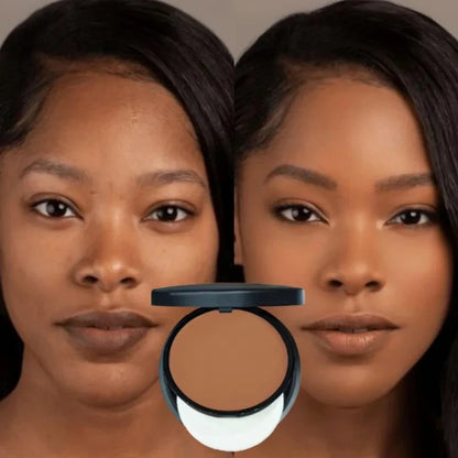6-Color Matte Pressed Powder – 24H Oil Control, Full Coverage, Waterproof