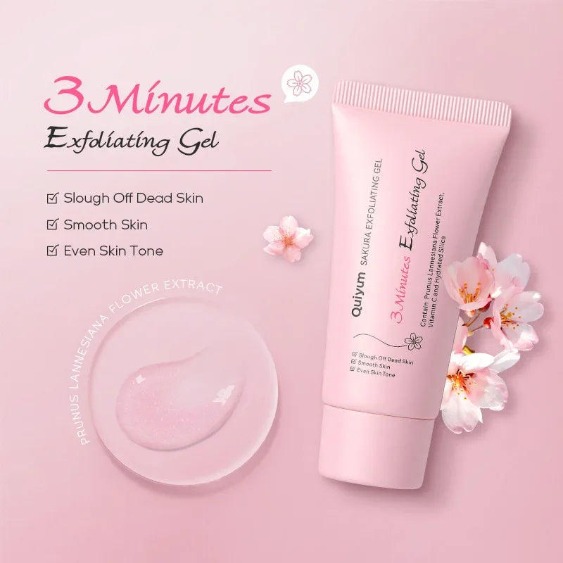 Sakura Exfoliating Peeling Gel – Moisturizing & Nourishing Facial Scrub - Beauty & Beyond