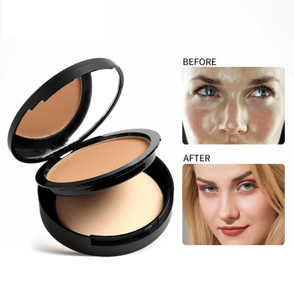 FOCALLURE 3-Color Face Powder – Brighten, Oil-Control, Nude Pressed Foundation