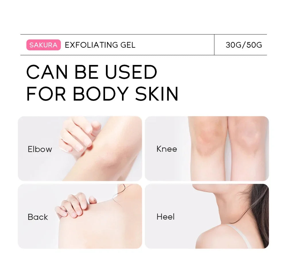 Sakura Exfoliating Peeling Gel – Moisturizing & Nourishing Facial Scrub - Beauty & Beyond