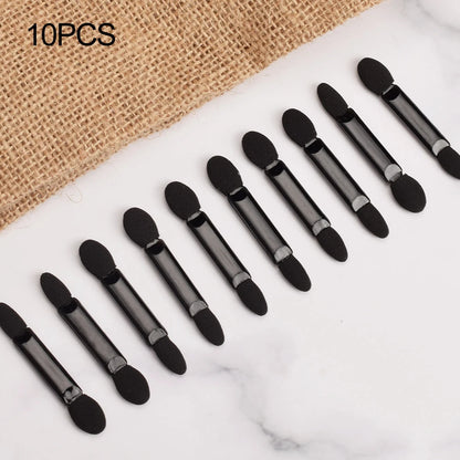 10/50PCS Double-Ended Sponge Applicators – Portable Disposable Eye Shadow, Eyeliner & Lip Makeup Tools