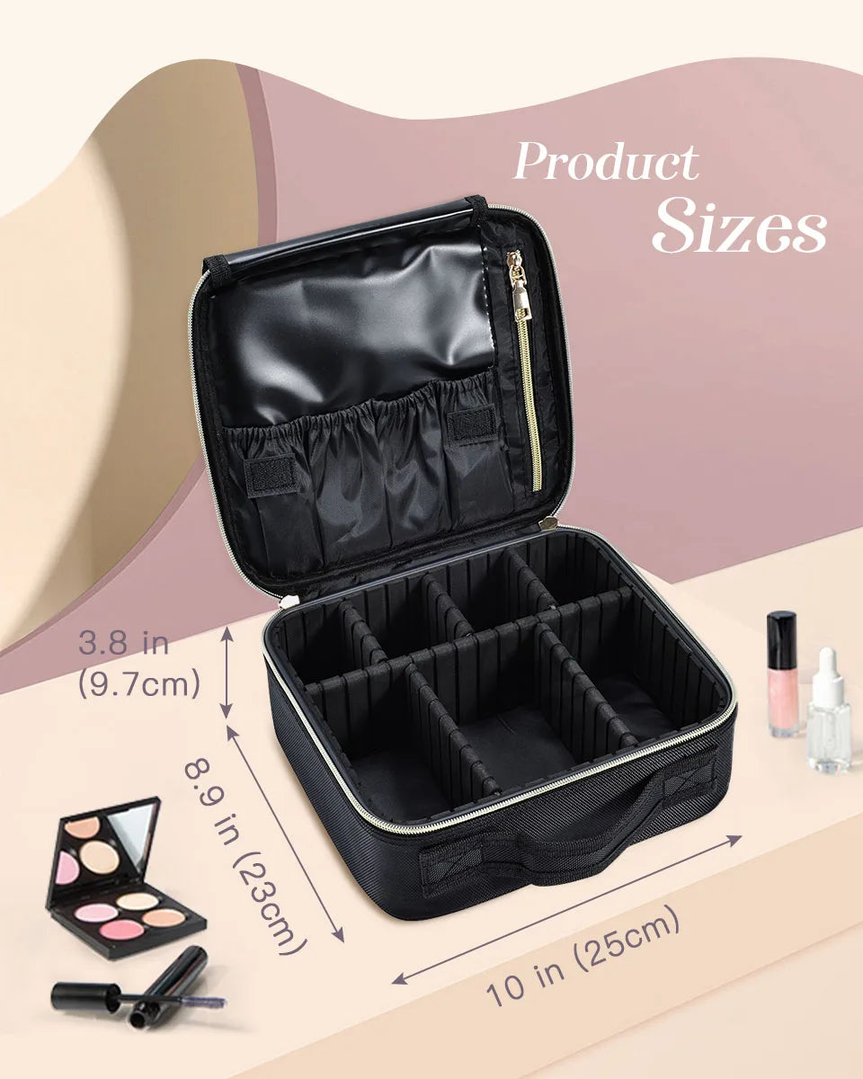 Makeup Bag - Professional Cosmetic Brush Case, Portable, Waterproof Travel Organizer - Beauty & Beyond
