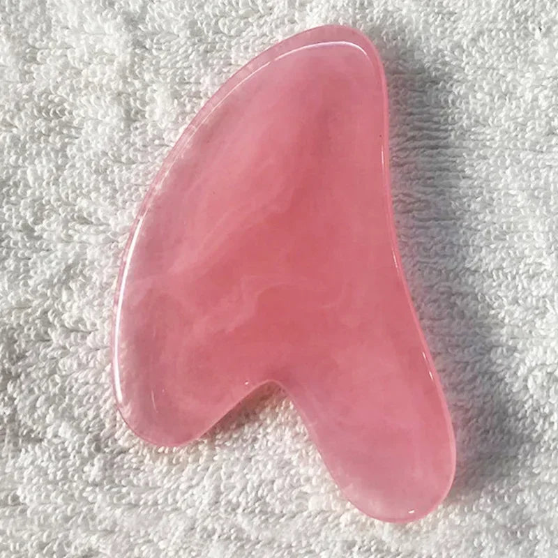 1PC Heart-Shaped Gua Sha Massager - Beeswax Scraper for Face, Spa & Acupuncture Tool - Beauty & Beyond