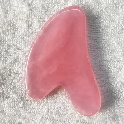 1PC Heart-Shaped Gua Sha Massager - Beeswax Scraper for Face, Spa & Acupuncture Tool - Beauty & Beyond