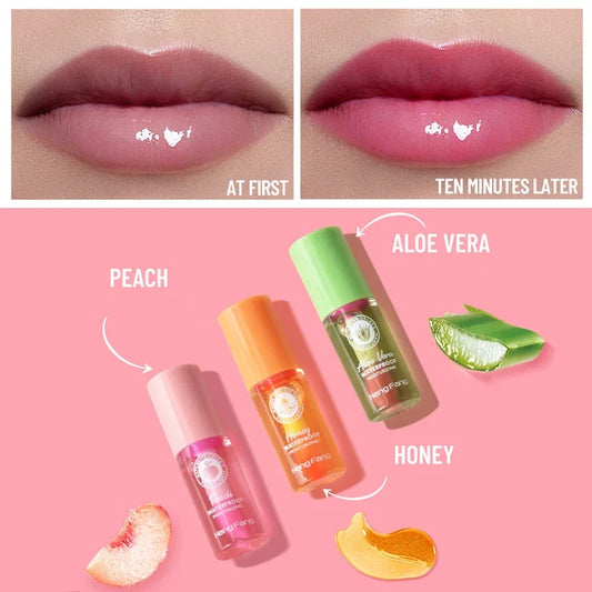 Mini Hydrating Temperature Sensing Lip Balm - Moisturizing, Color Changing, Peach & Aloe Vera - Beauty & Beyond