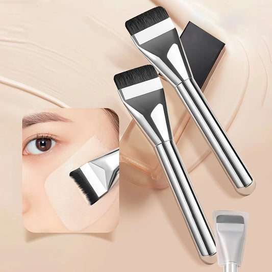Ultra-Thin Flat-Head Foundation Brush – Traceless Mask & Cream Application