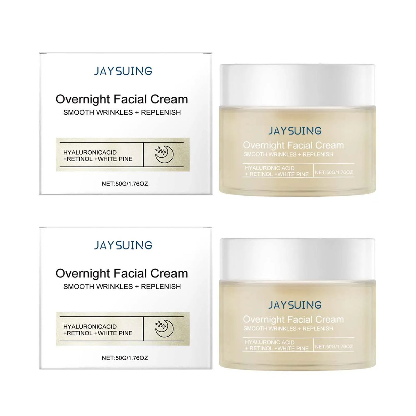 Pine Night Cream – Hydrating, Retinol & Hyaluronic Acid, Brightening & Firming Overnight Moisturizer - Beauty & Beyond