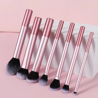 7/8-Piece Makeup Brush Kit – Soft Synthetic Hair for Foundation, Blush & Eyeshadow