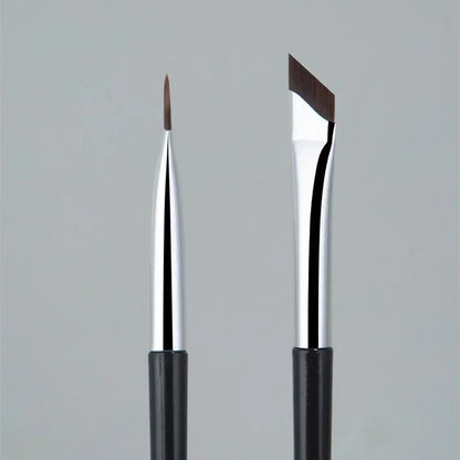 2PCS Angled Eyeliner Brushes – Ultra Thin Fine Eyebrow & Flat Sickle Makeup Tools