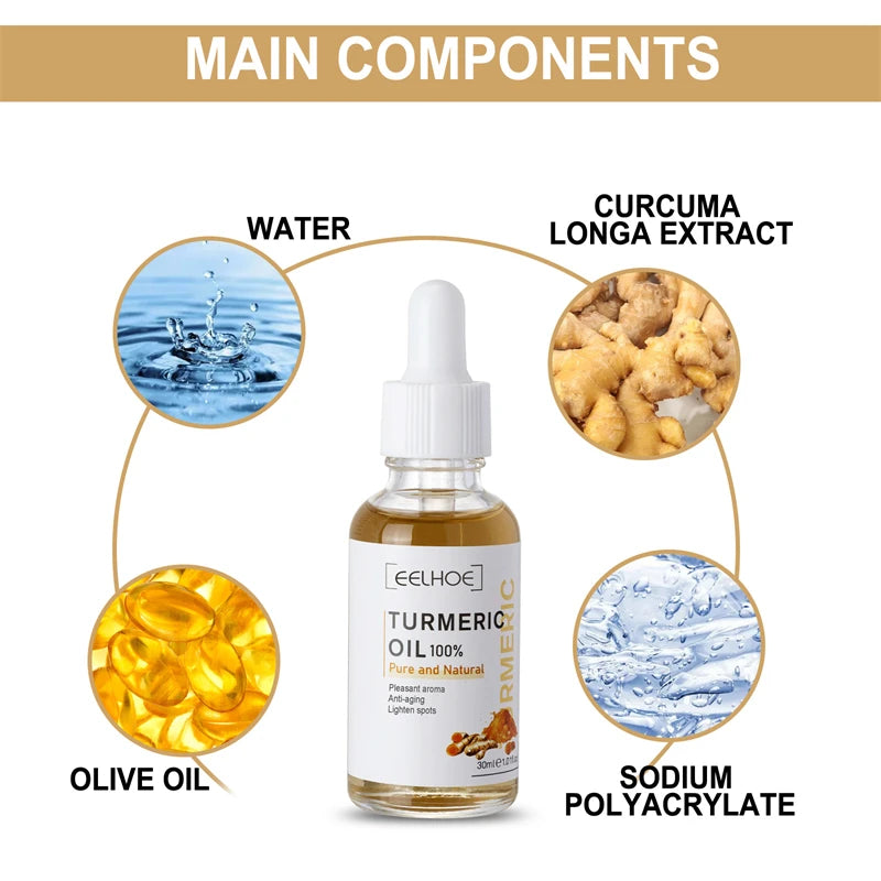 Turmeric Face Serum - Shrinks Pores, Brightens, Moisturizes, Fades Dark Spots, Skin Repair - Beauty & Beyond