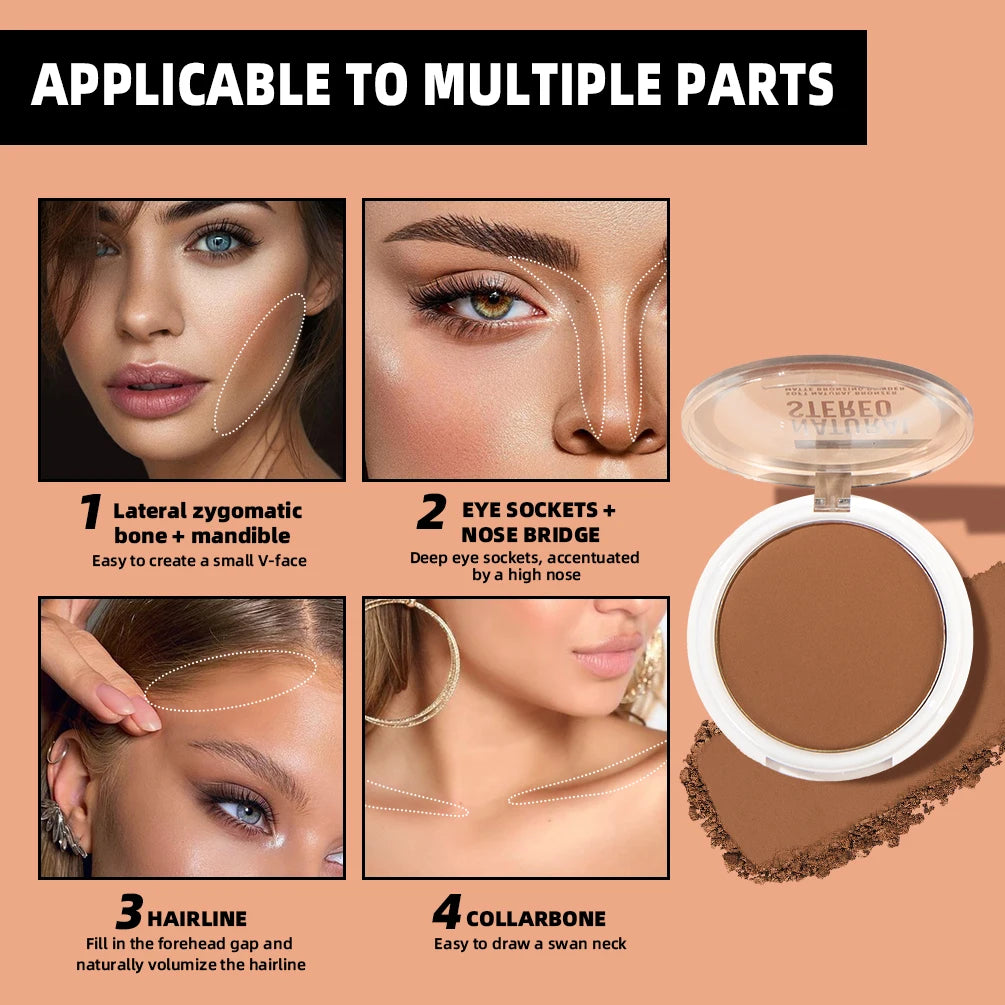3D Matte Wheat Bronzer Palette – Natural Highlights & Contouring for a Flawless, Long-Lasting Finish! - Beauty & Beyond